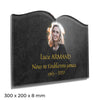 Plaque funéraire marbre-noir 24 Plaquedeces.fr